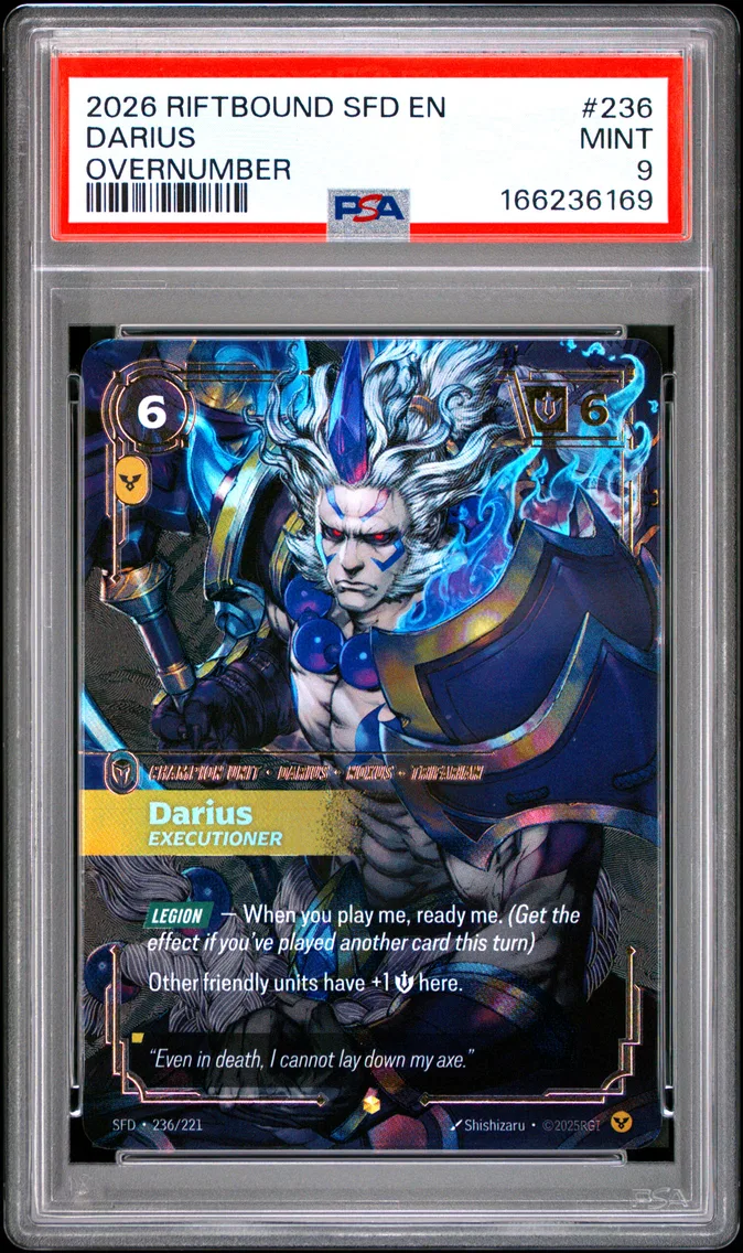 2026 #236 Darius - Executioner PSA 9 Riftbound: League of Legends Sfd-Spiritforged