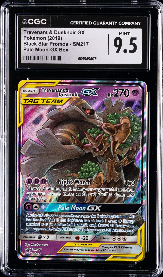 2016 #SM217 Trevenant &amp; Dusknoir GX CGC 9.5 Black Star Promos - Sun & Moon - English Pokemon
