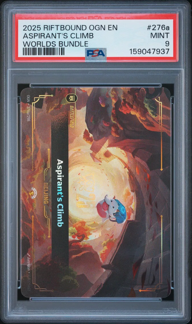 2025 #276a Aspirant's Climb PSA 9 Riftbound: League of Legends Ogn-Origins