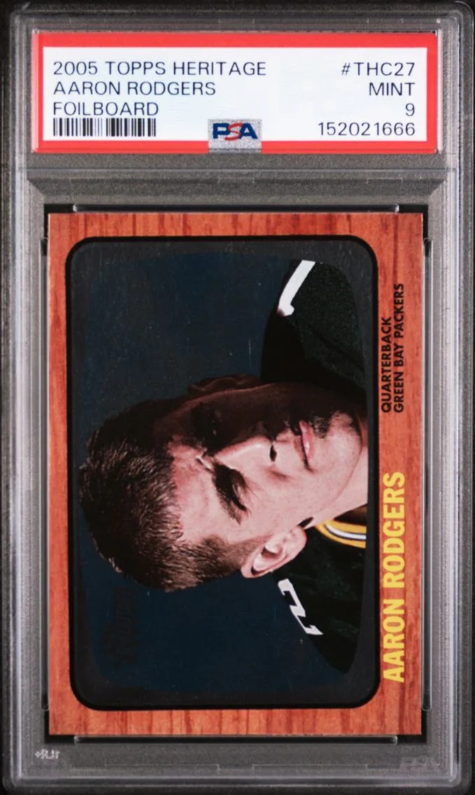 2005 #THC27 Aaron Rodgers PSA 9 Topps Heritage