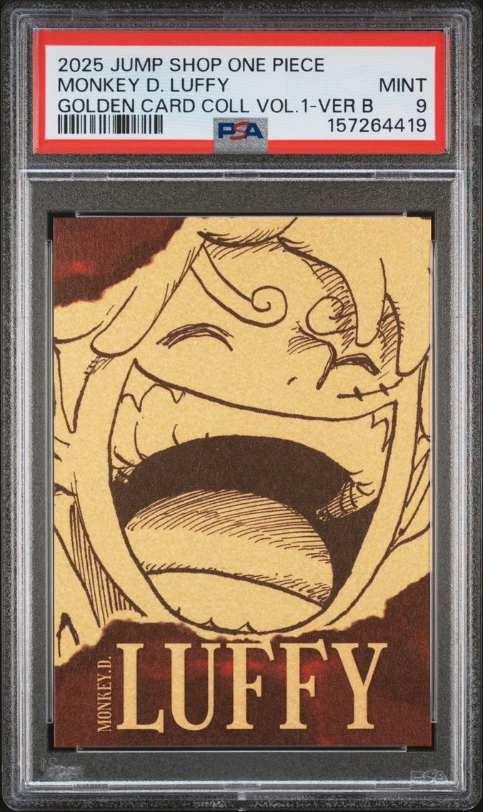 2025 #NA Monkey D. Luffy PSA 9 Jump Shop One Piece Golden Card Collection Vol.1