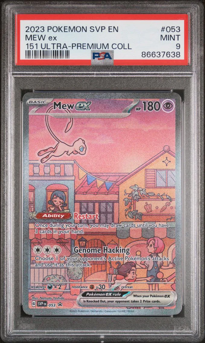 2023 #053 Mew EX PSA 9 Svp EN-SV Black Star Promo
