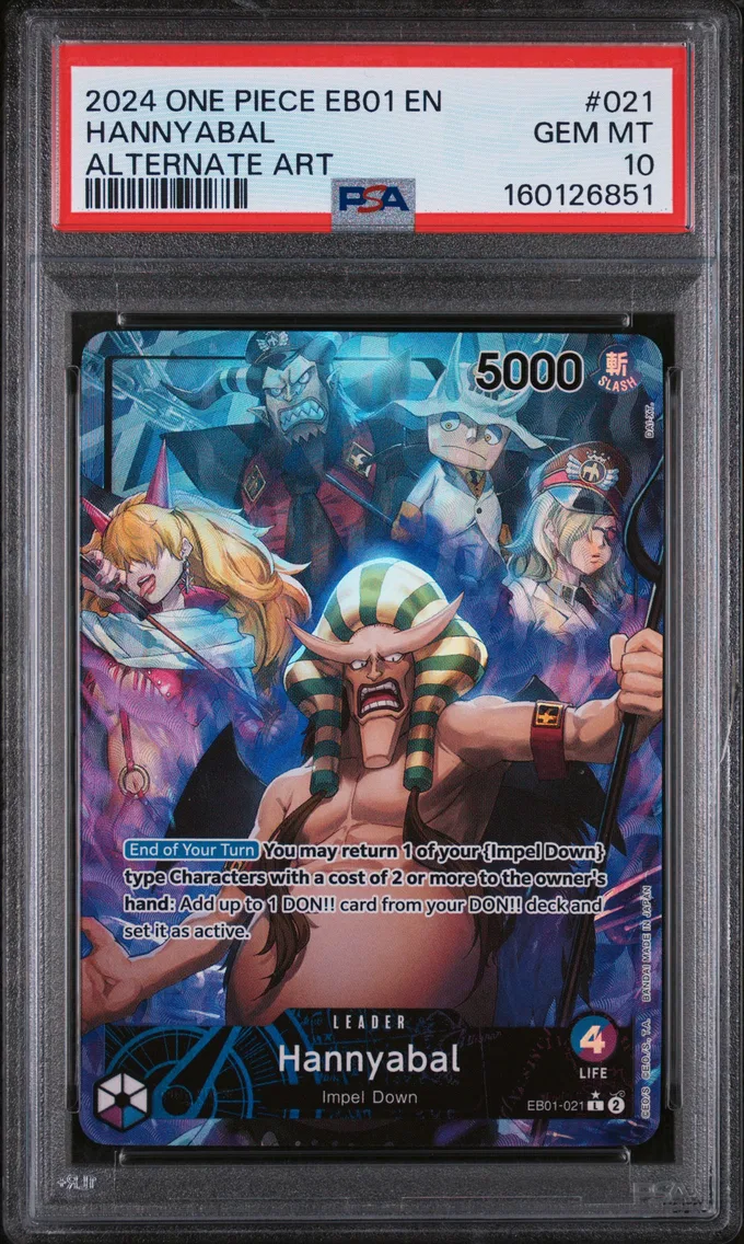 2024 #021 Hannyabal PSA 10 One Piece EB01-Extra Booster -Memorial Collection-