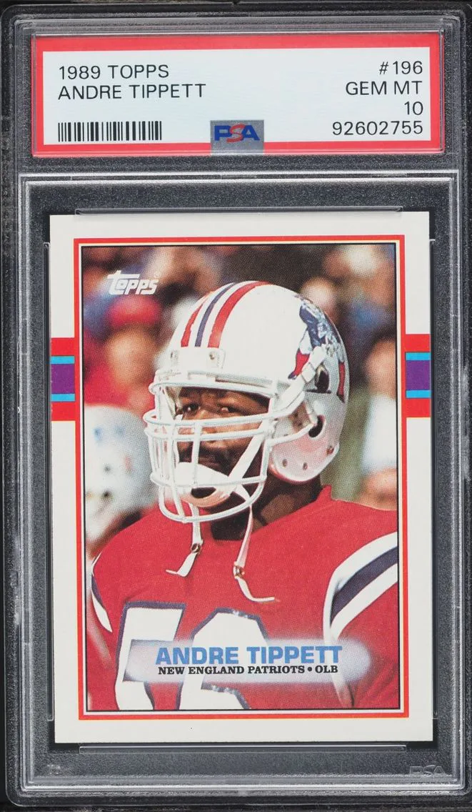 1989 Topps Football Andre Tippett #196 PSA 10 GEM MINT