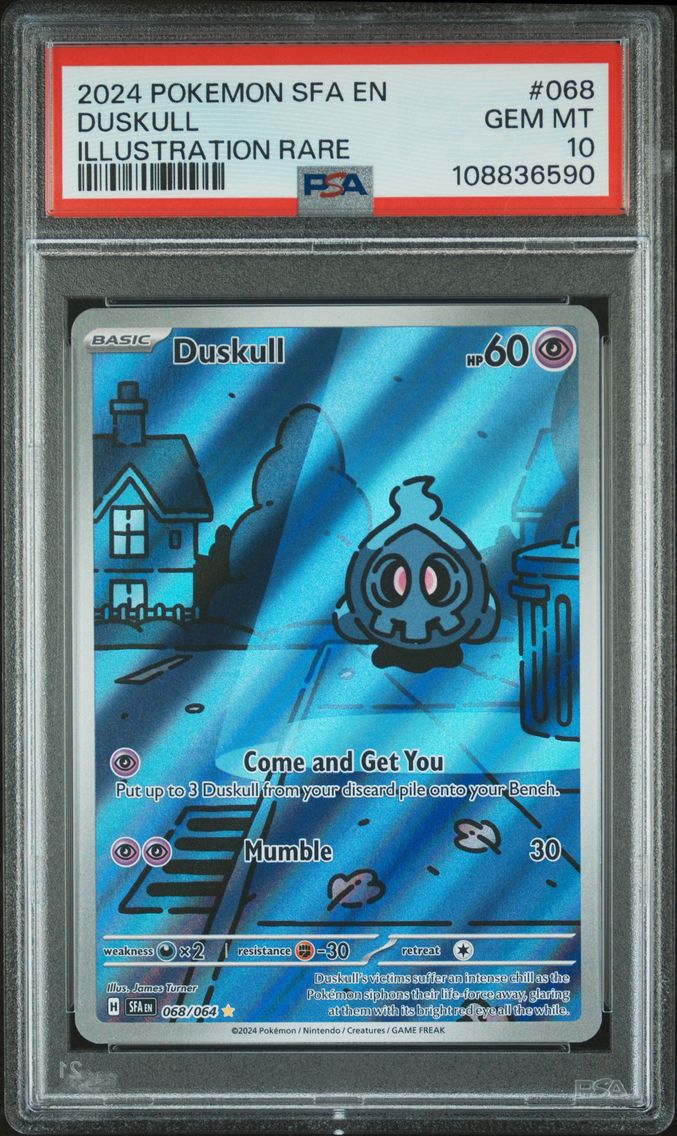 2024 #068 Duskull PSA 10 Sfa EN-Shrouded Fable Pokemon
