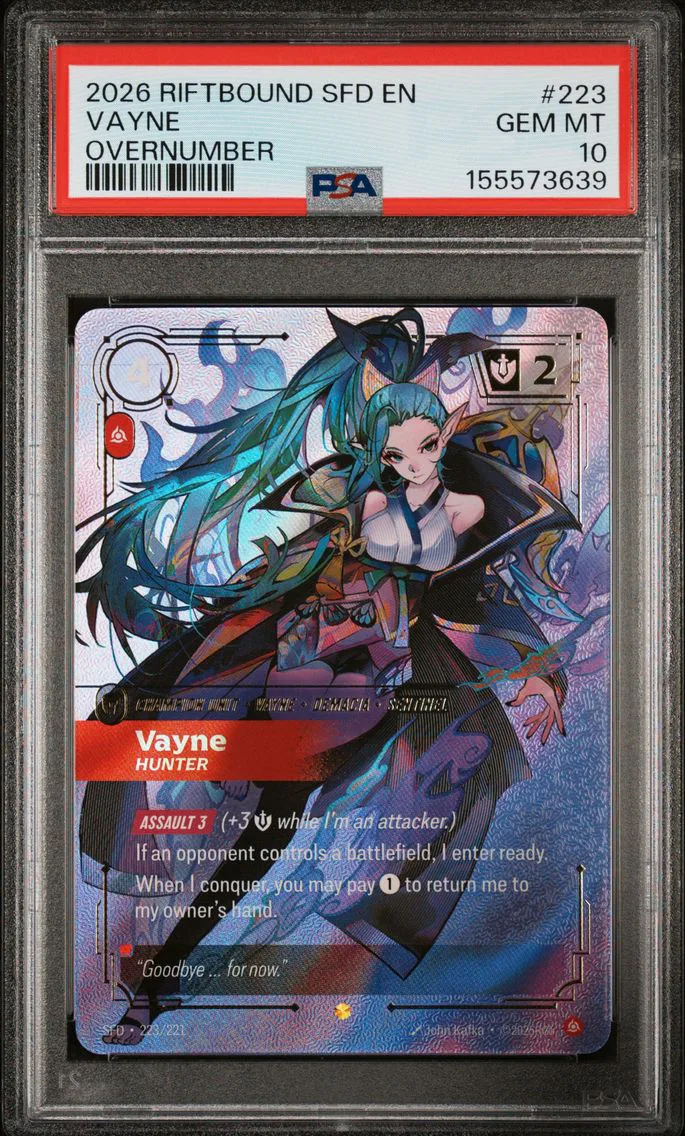 2026 #223 Vayne - Hunter PSA 10 Riftbound: League of Legends Sfd-Spiritforged