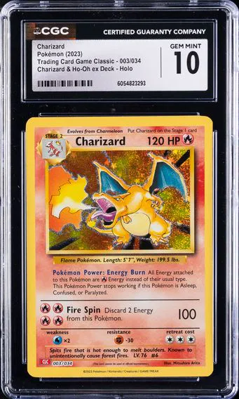 2023 #003 Charizard CGC 10 Clc-Trading Card Game Classic Charizard & HO ...