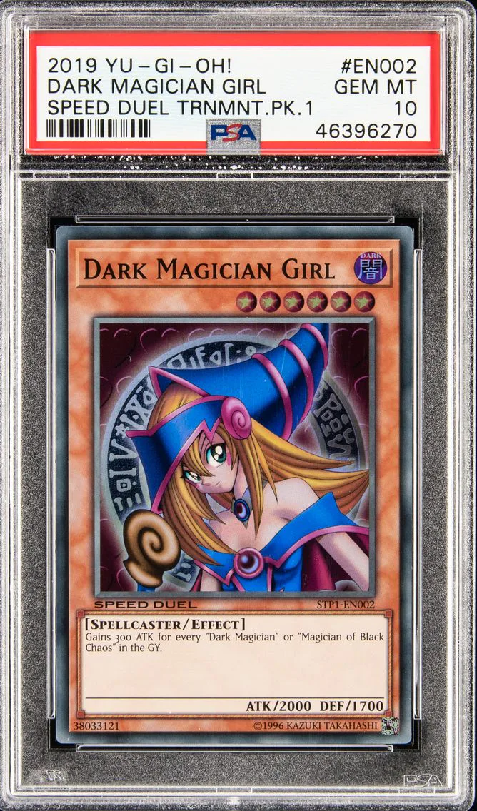 2019 YU-GI-OH! SPEED DUEL TOURNAMENT PACK 1 #EN002 DARK MAGICIAN GIRL SUPER RARE PSA 10