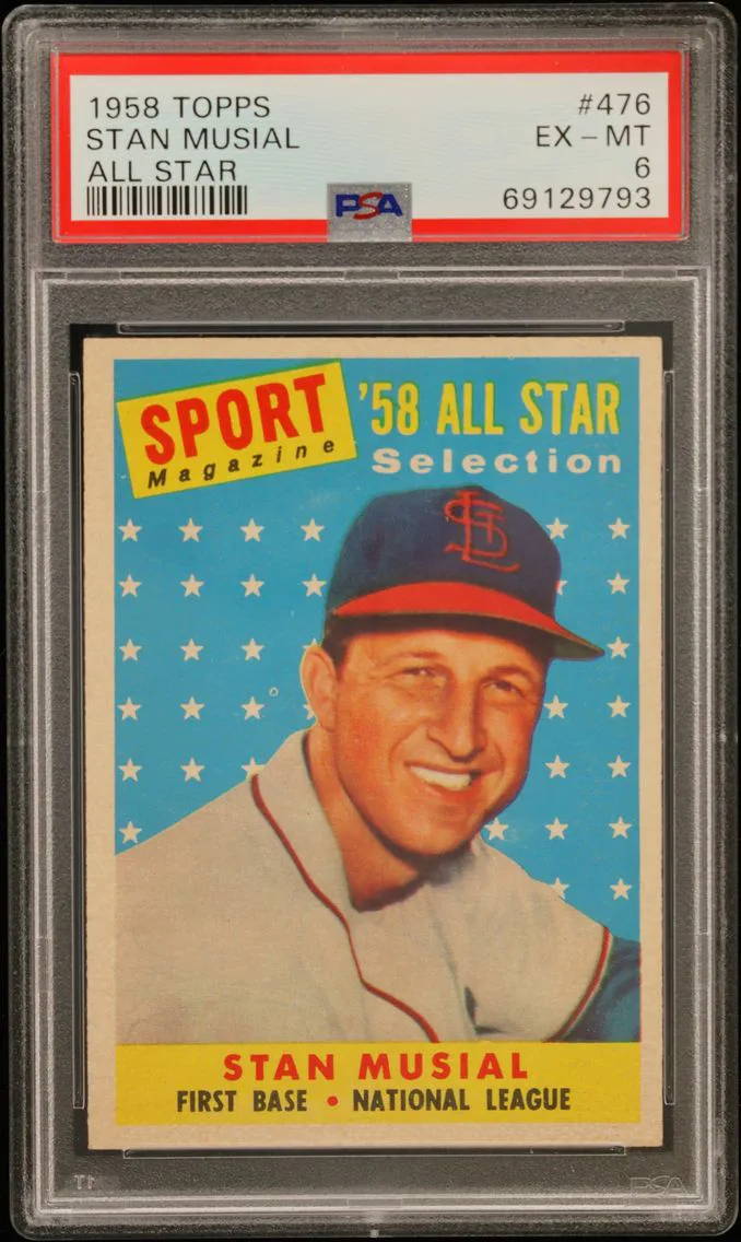 1958 #476 Stan Musial PSA 6 Topps