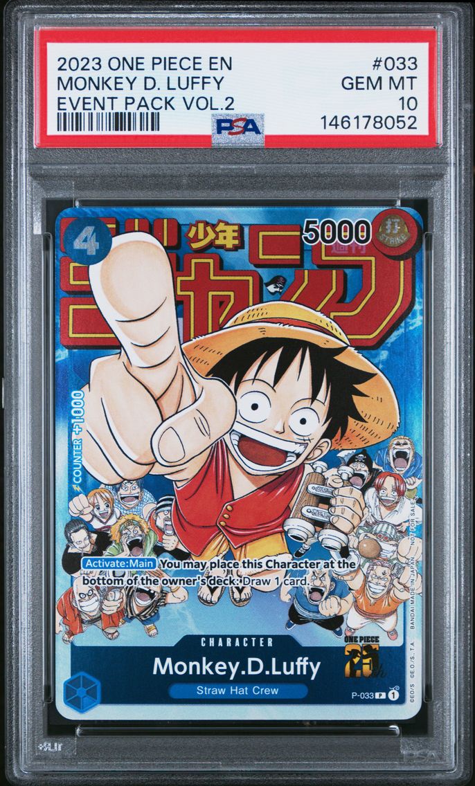 2023 #033 Monkey D. Luffy PSA 10 Promos One Piece