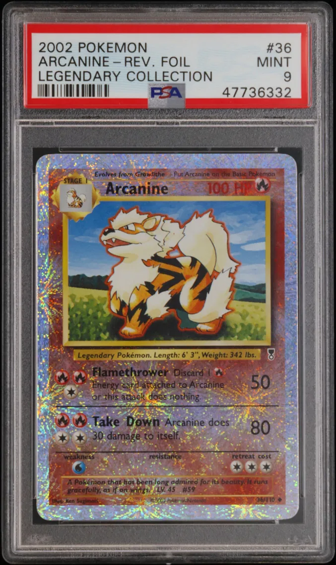 2002 #36 Arcanine-Reverse Foil P
