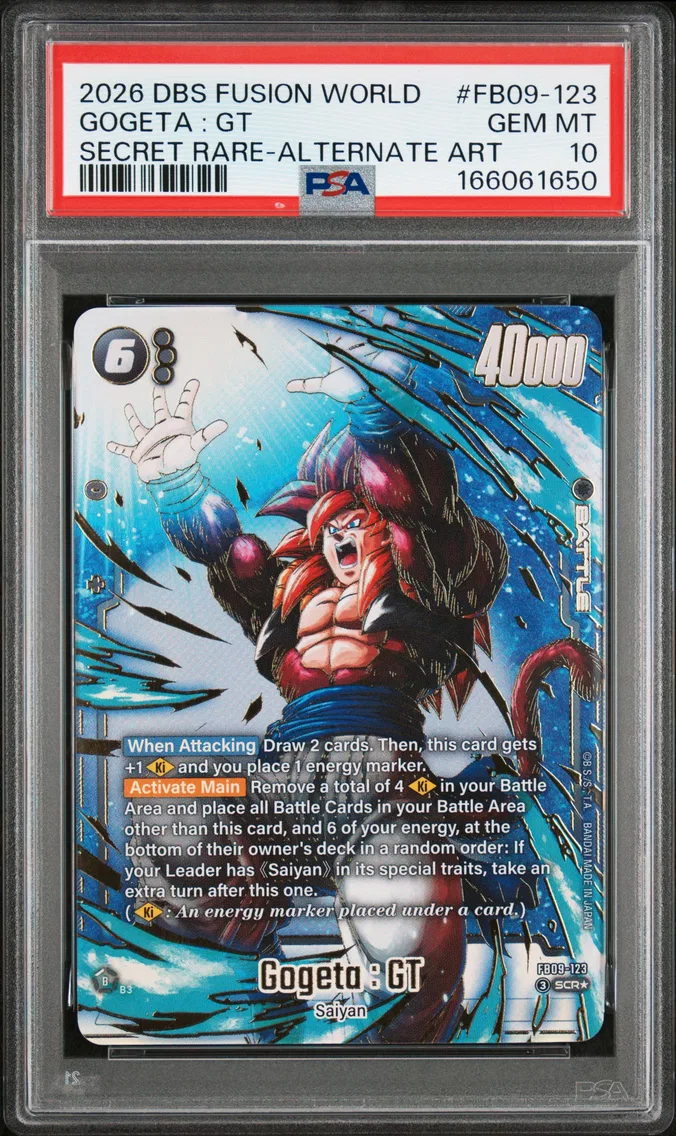 2026 #FB09-123 Gogeta : GT PSA 10 Dragon Ball Super Card Game Fusion World Dual Evolution