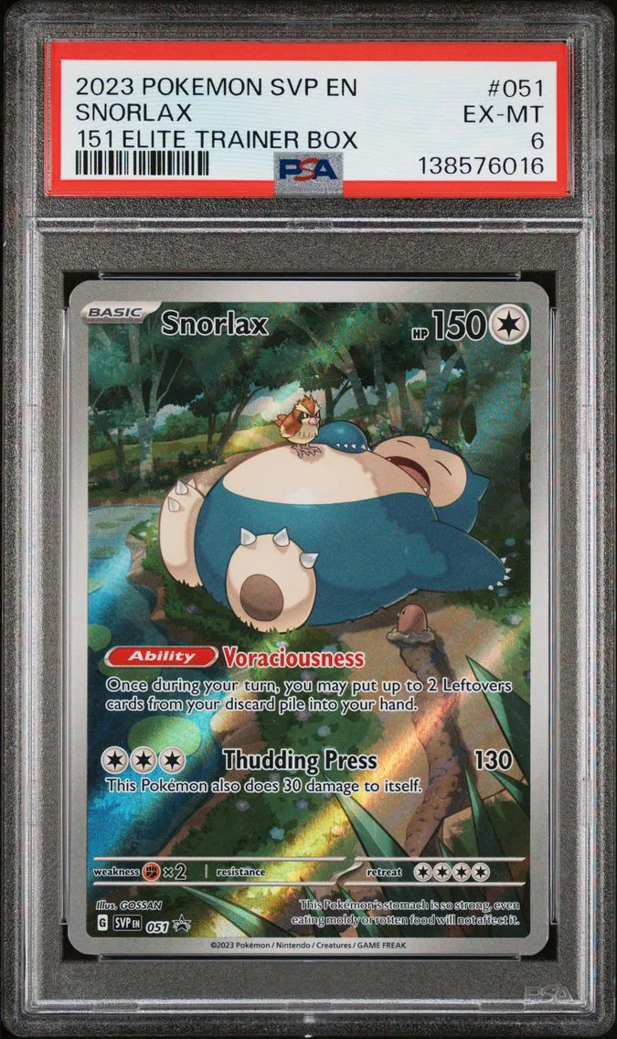 2023 #051 Snorlax PSA 6 Svp EN-SV Black Star Promo Pokemon
