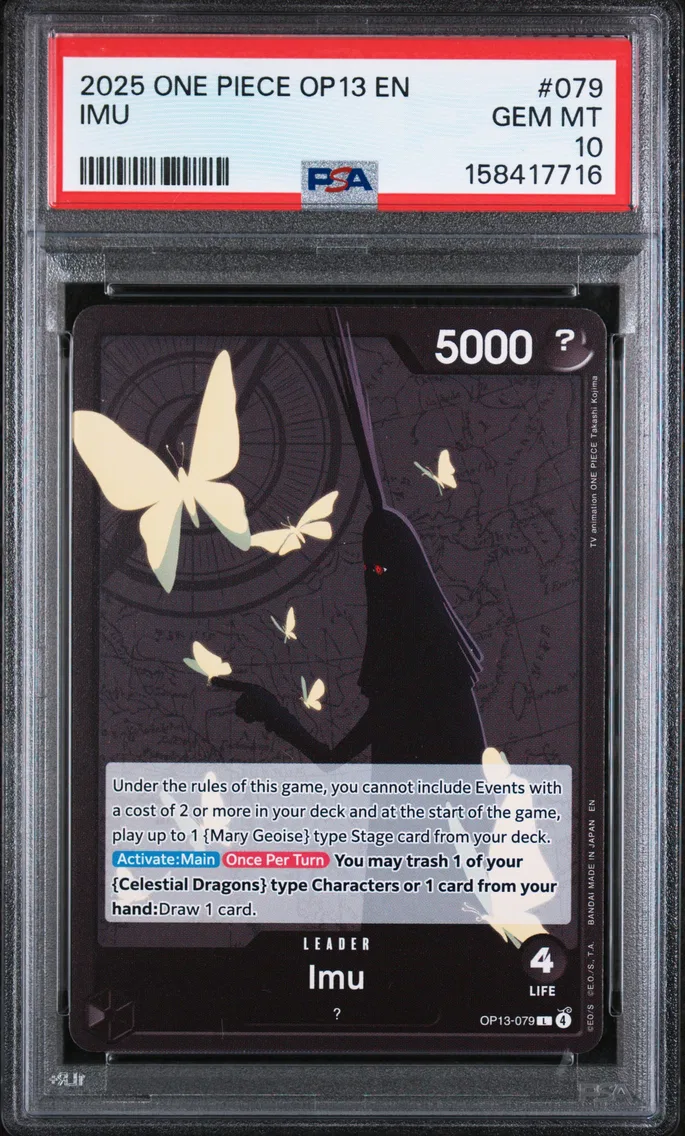 2025 #079 Imu PSA 10 One Piece OP13-Carrying on His Will