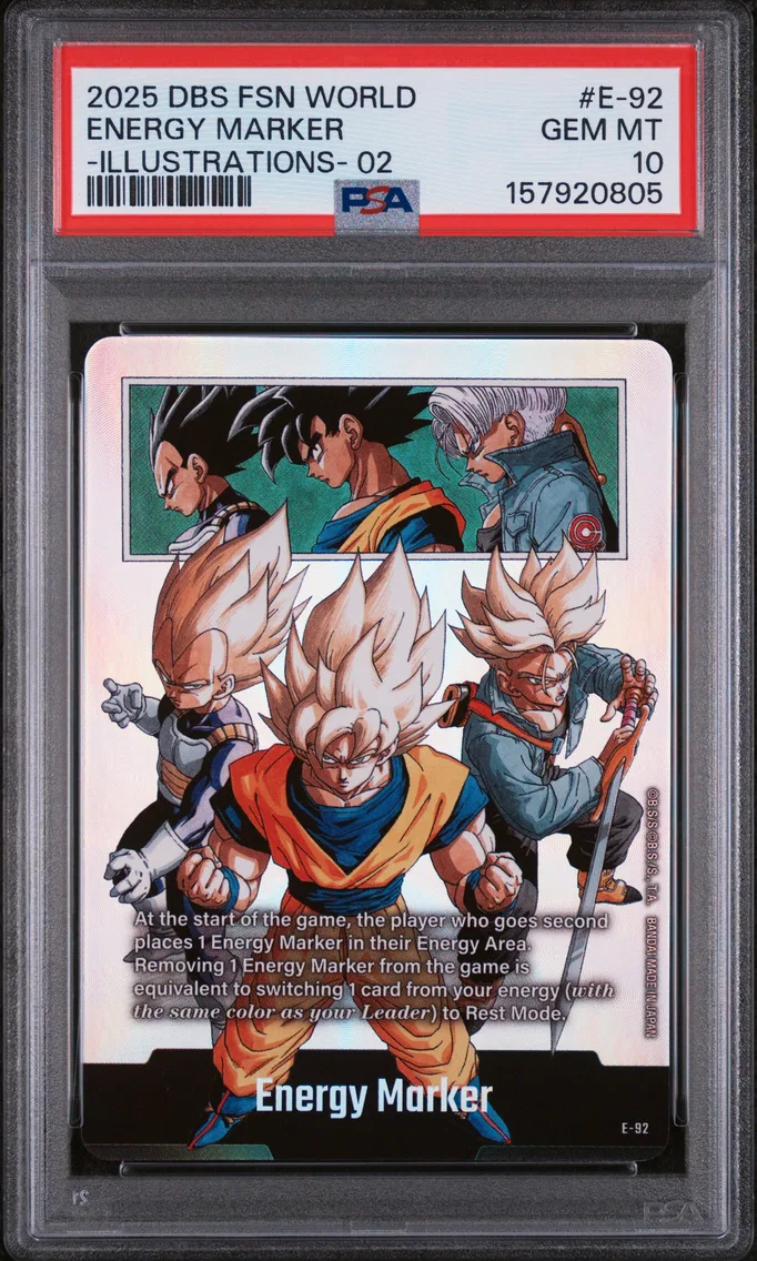 2025 #E-92 Energy Marker PSA 10 Dragon Ball Super Card Game Fusion World -Illustrations- 02