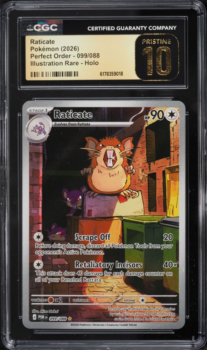 2026 #99 Raticate CGC 10 Pokemon