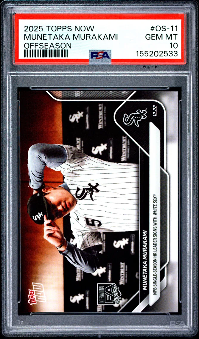 2025 #OS-11 Munetaka Murakami PSA 10 Topps Now Offseason
