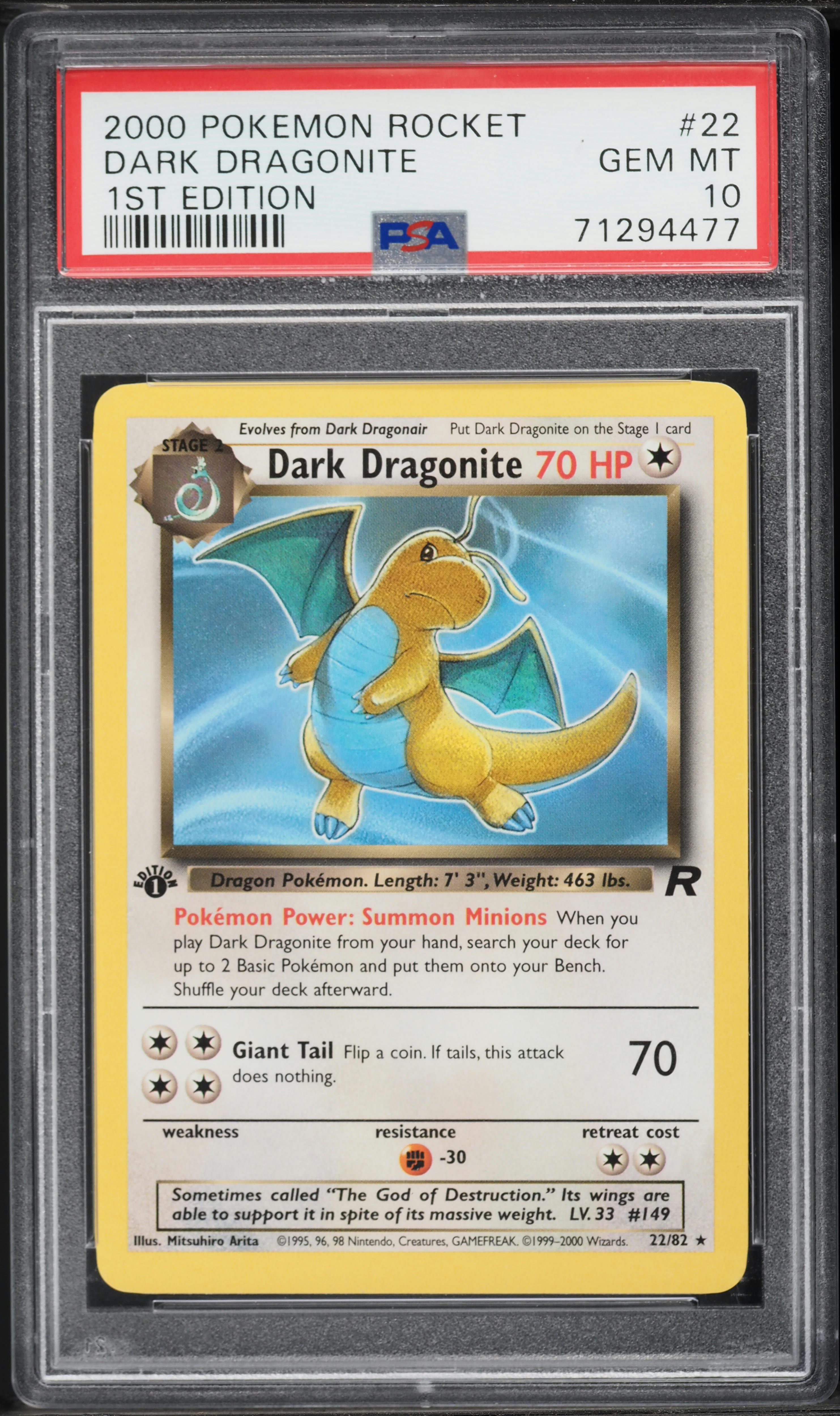 Dark Dragonite 1st Edition
