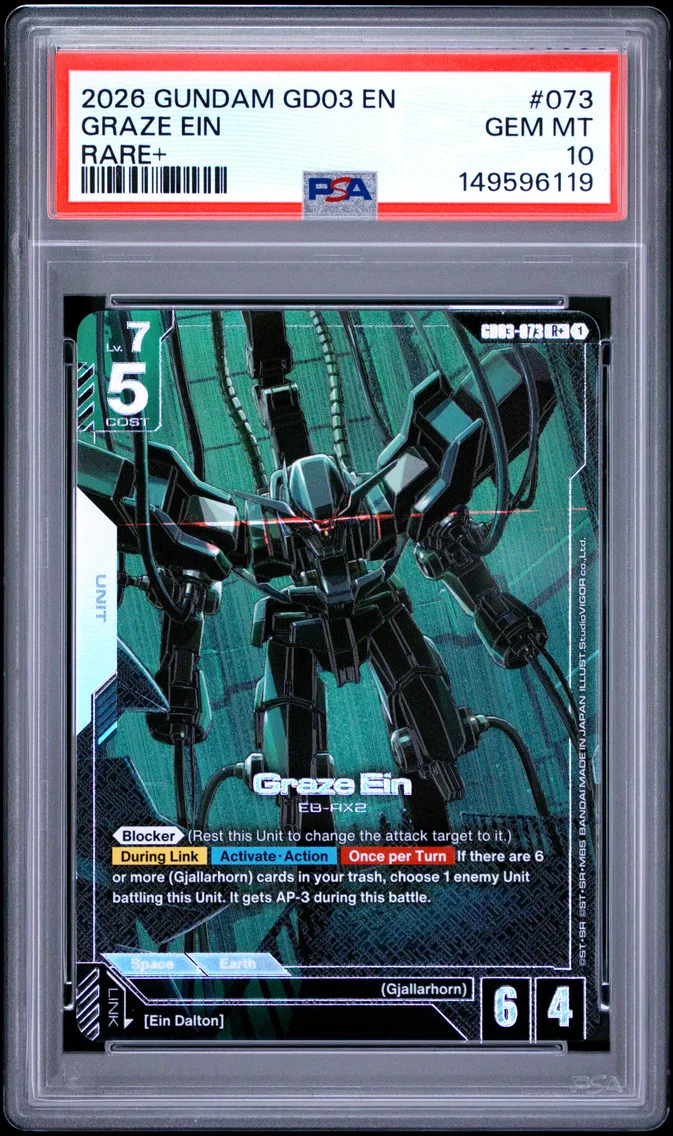 2026 #073 Graze Ein PSA 10 Gundam GD03-Steel Requiem