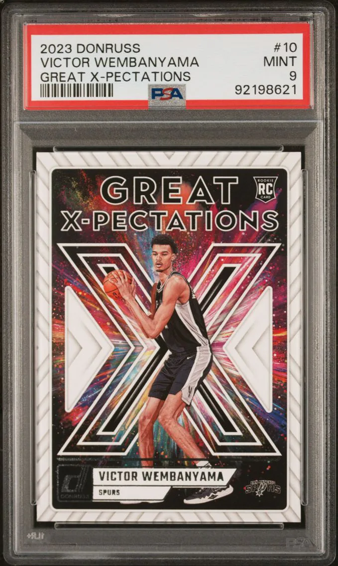 2023 #10 Victor Wembanyama PSA 9 Panini Donruss Great X-Pectations