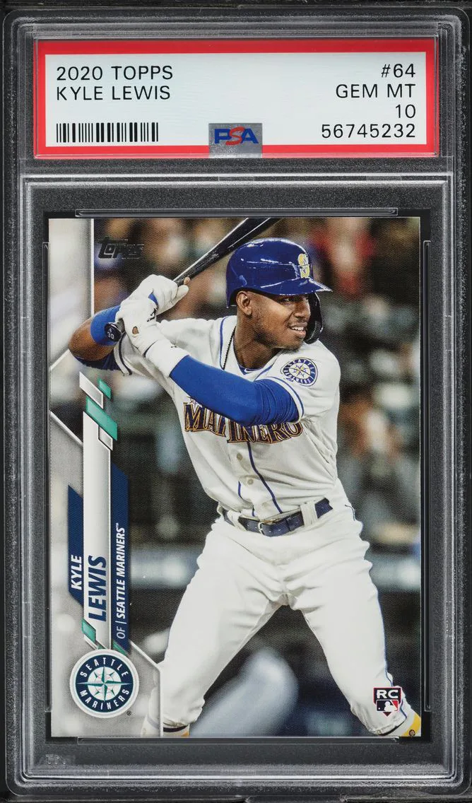 2020 Topps Kyle Lewis ROOKIE #64 PSA 10 GEM MINT