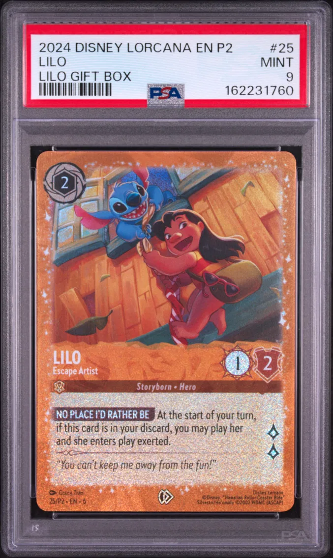 2024 #25 Lilo - Escape Artist PSA 9 Disney Lorcana EN P2-Promo