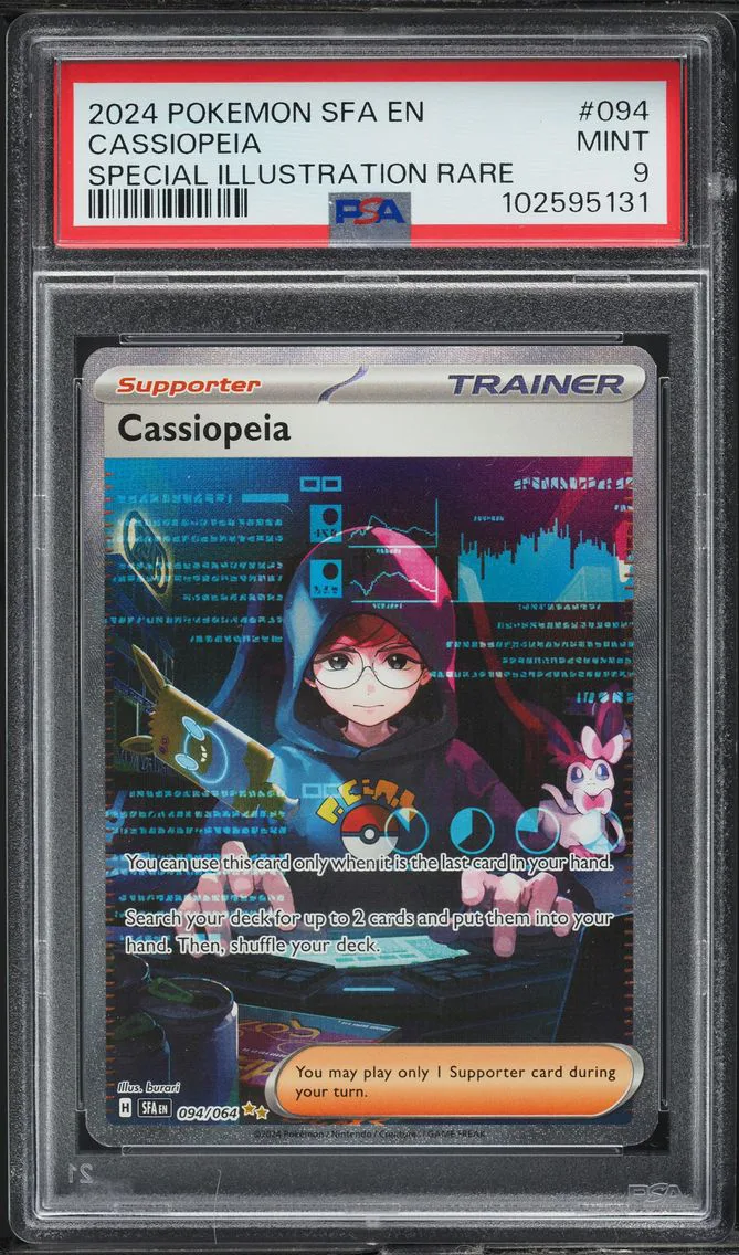 2024 #94 SCARLET & VIOLET SHROUDED FABLE SIR CASSIOPEIA PSA 9 POKEMON