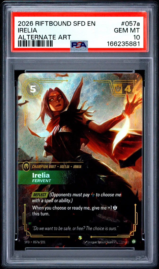2026 #057a Irelia - Fervent PSA 10 Riftbound: League of Legends Sfd-Spiritforged