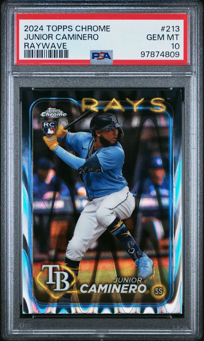 2024 #213 Junior Caminero PSA 10 Topps Chrome