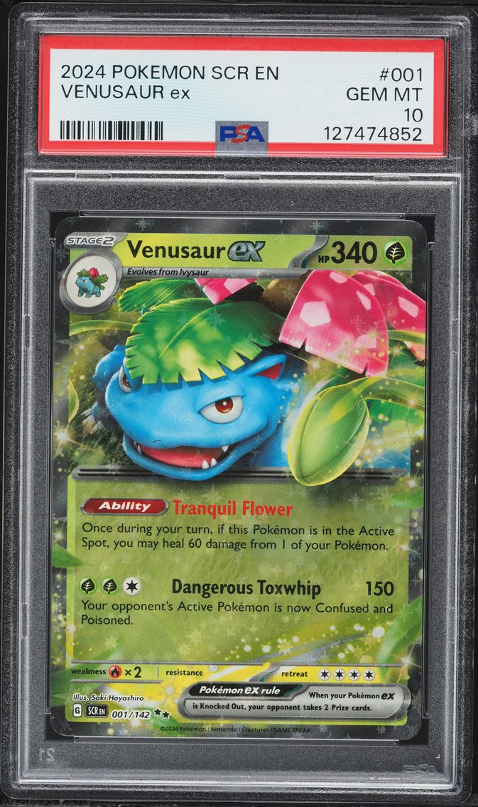 2024 #1 Venusaur EX PSA 10 Scr EN-Stellar Crown Pokemon