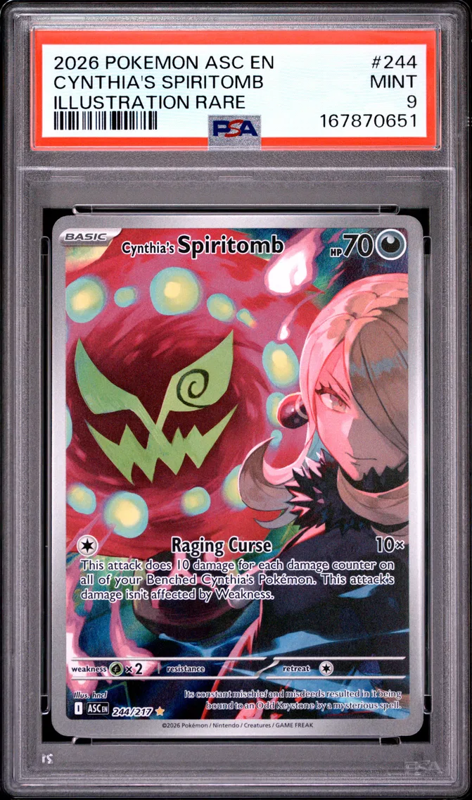 2026 #244 Cynthia's Spiritomb PSA 9 Asc EN-Ascended Heroes