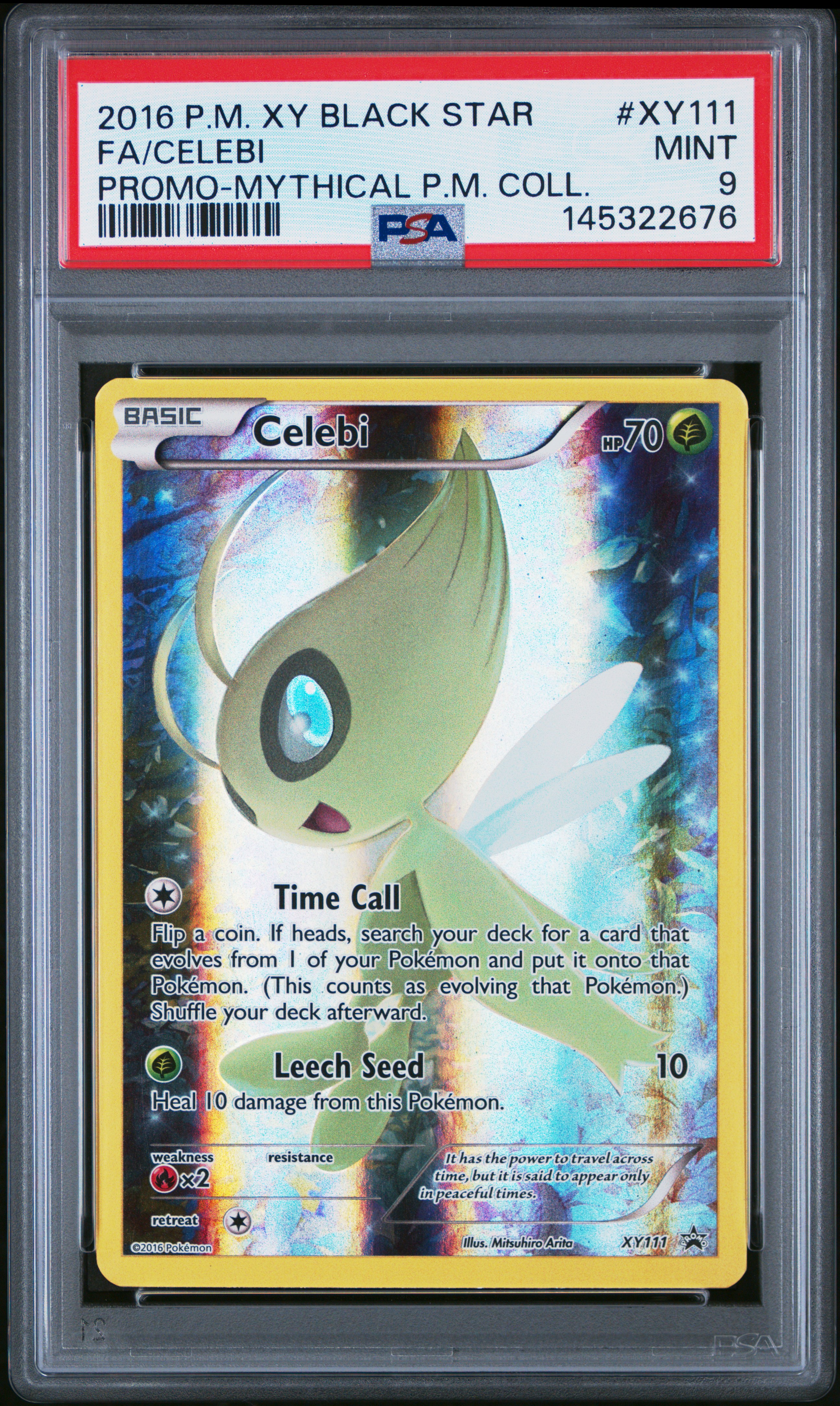 2016 #Xy111 Full Art/Celebi PSA 9 Xy Black Star Promo