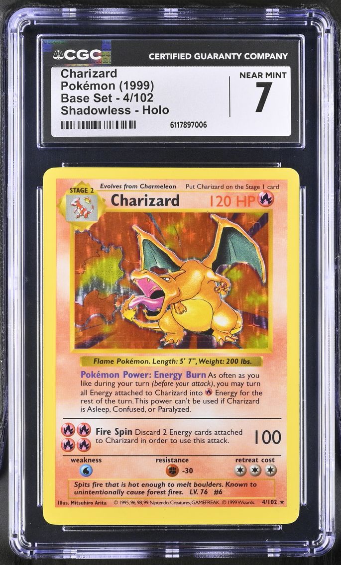 1999 #4 Charizard CGC 7 Base Set