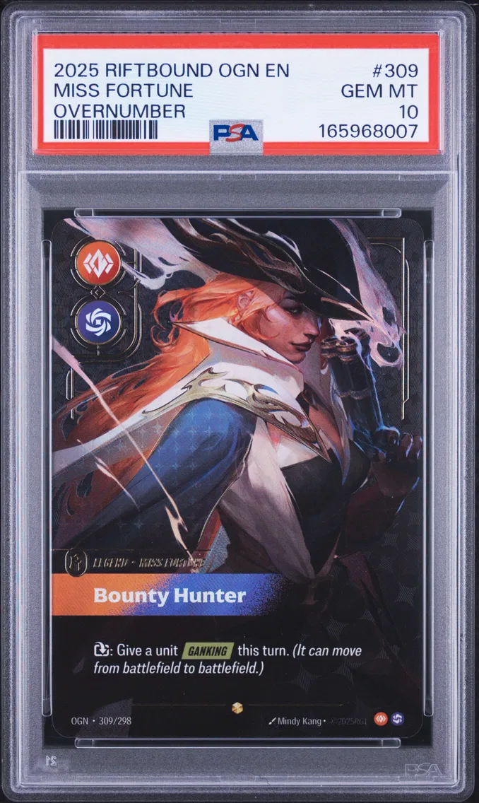 2025 #309 Miss Fortune - Bounty Hunter PSA 10 Riftbound: League of Legends Ogn-Origins