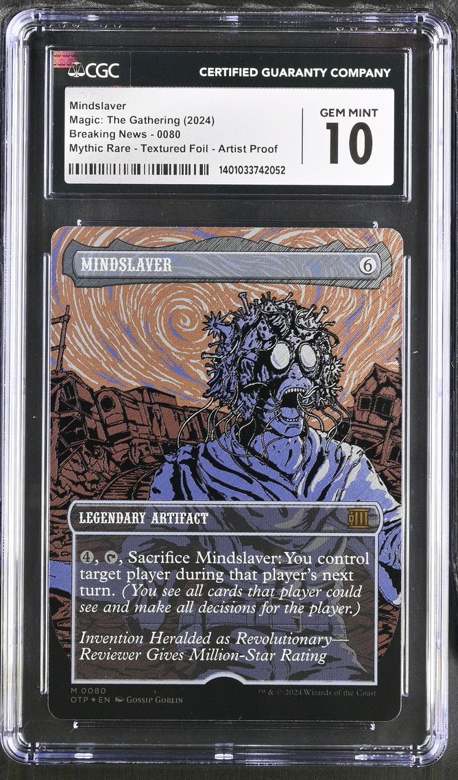 2024 #80 Textured Foil Artist Proof Mindslaver CGC 10 MTG Breaking News