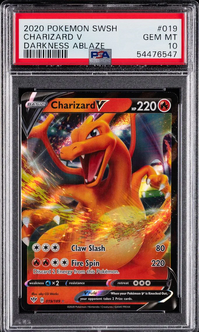2020 #019 Charizard V PSA 10 Sword & Shield Darkness Ablaze Pokemon