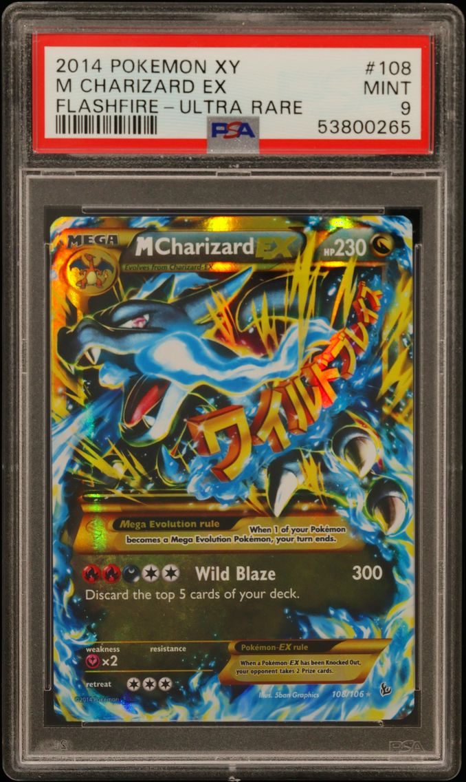 2014 #108 M Charizard EX PSA 9 XY Flashfire