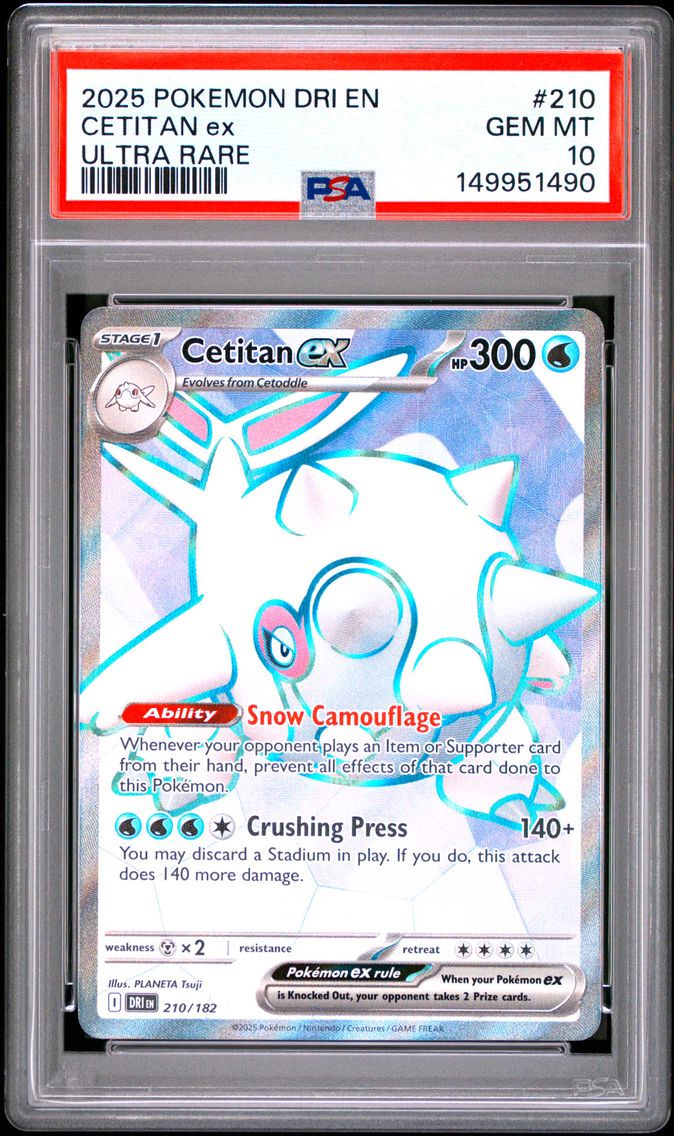 2025 #210 Cetitan EX PSA 10 Dri EN-Destined Rivals