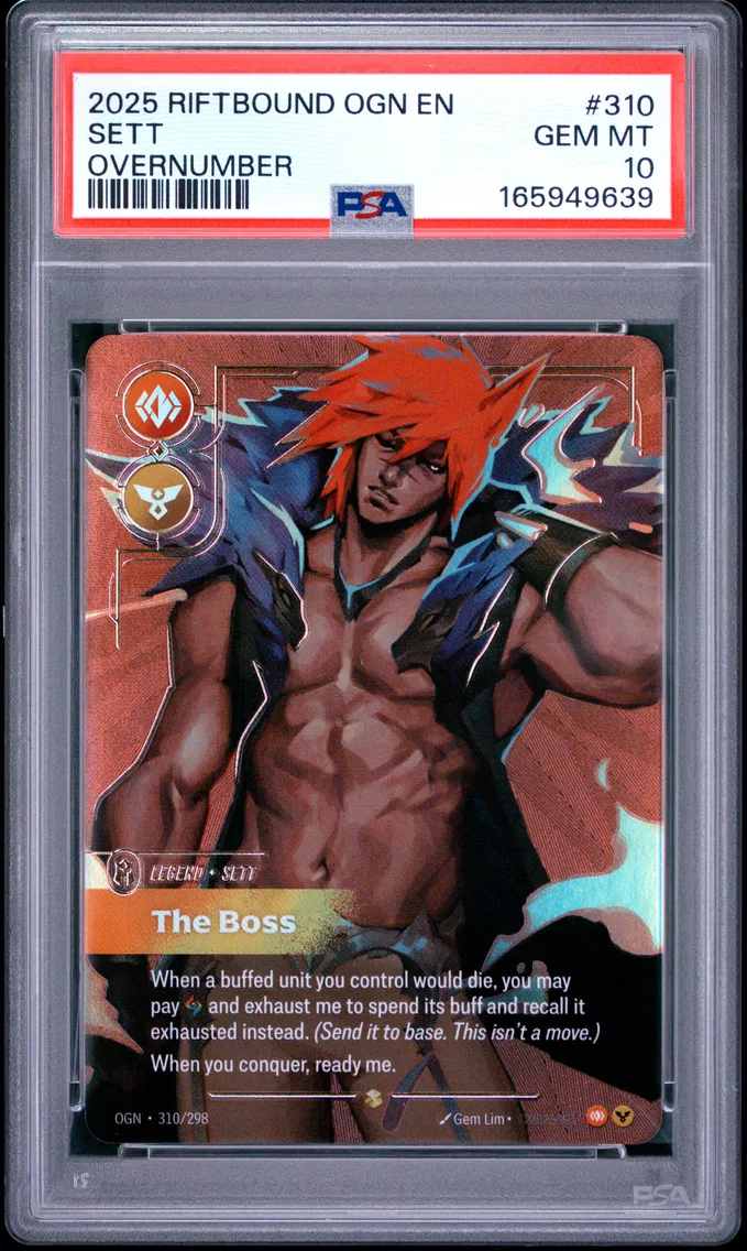 2025 #310 Sett - the Boss PSA 10 Riftbound: League of Legends Ogn-Origins