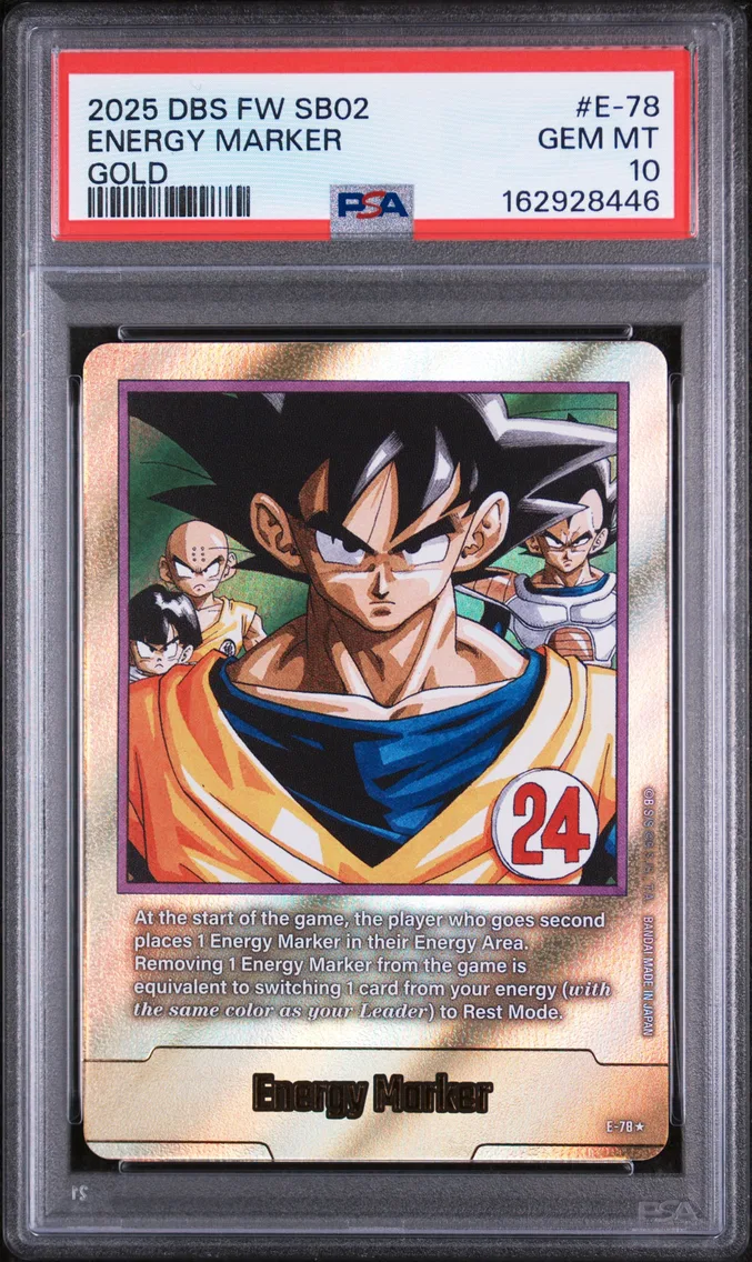 2025 #E-78 Energy Marker PSA 10 Dragon Ball Super Card Game Fusion World Manga Booster 02