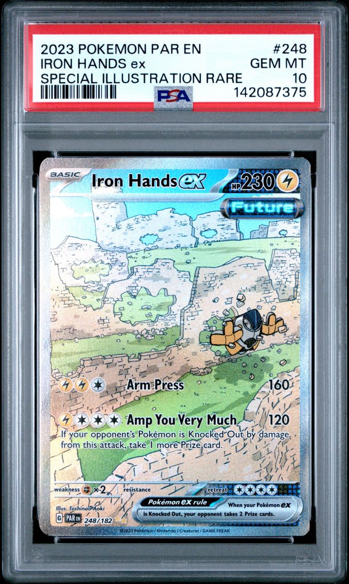 2023 #248 Iron Hands EX PSA 10 Par EN-Paradox Rift Pokemon