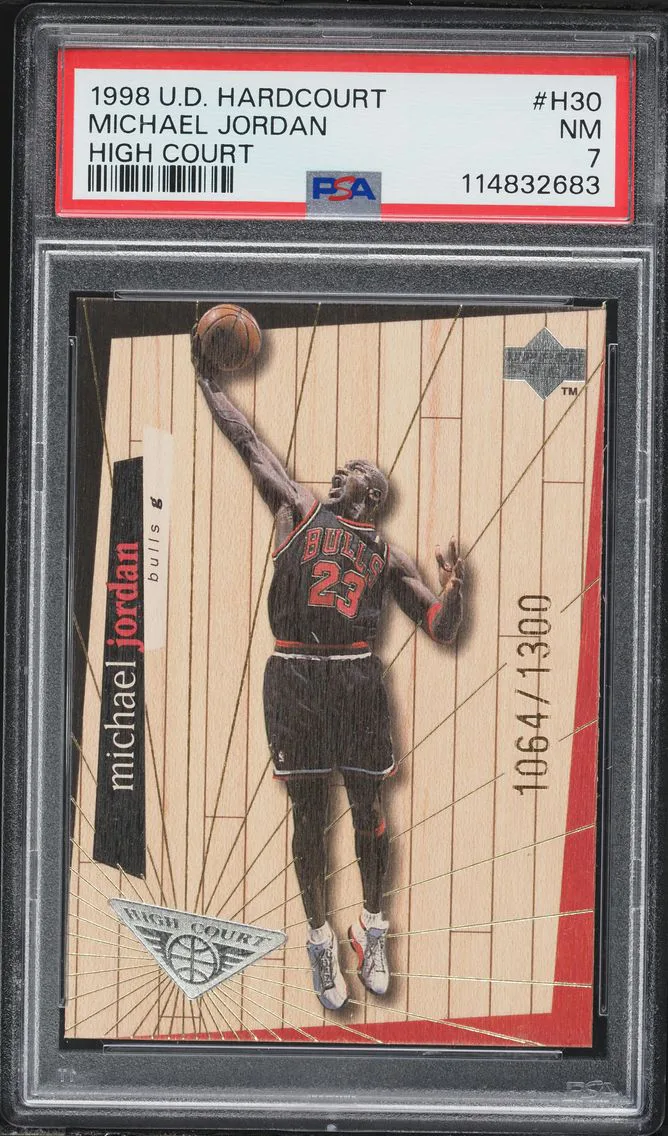 1998 #H30 Michael Jordan PSA 7 Upper Deck Hardcourt High Court Basketball