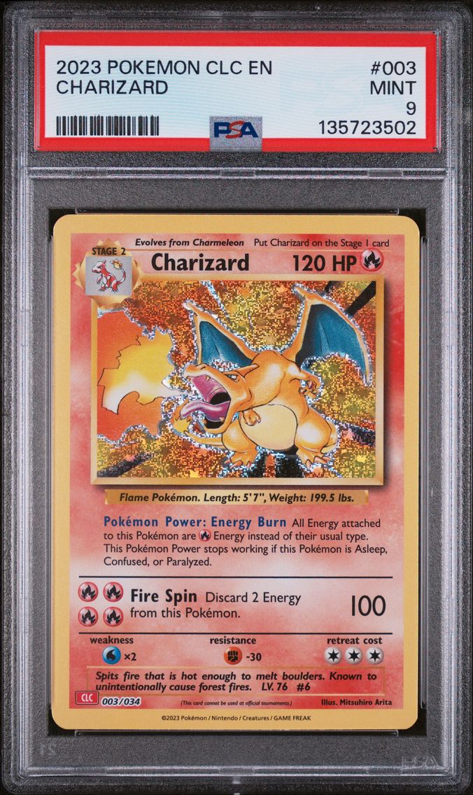 2023 #003 Charizard PSA 9 Clc-Trading Card Game Classic Charizard & HO-Oh EX Deck