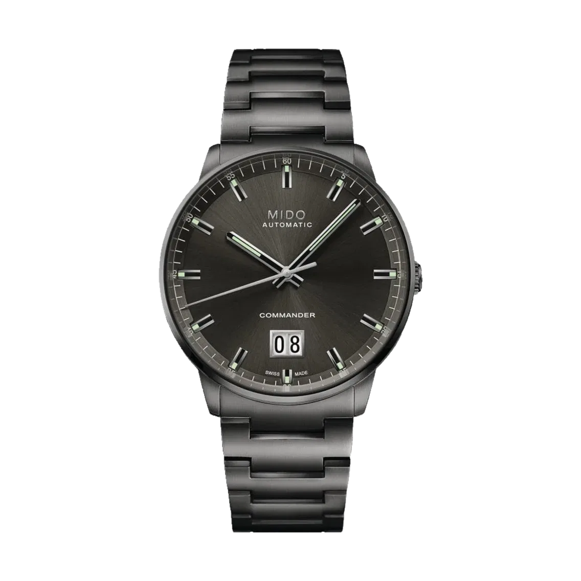 MIDO Commander Big Date Anthracite PVD 42mm - Anthracite on Bracelet