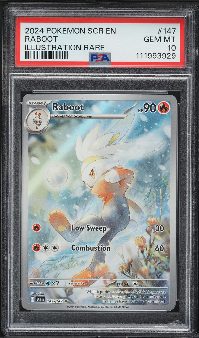 2024 #147 Raboot PSA 10 Scr EN-Stellar Crown Pokemon