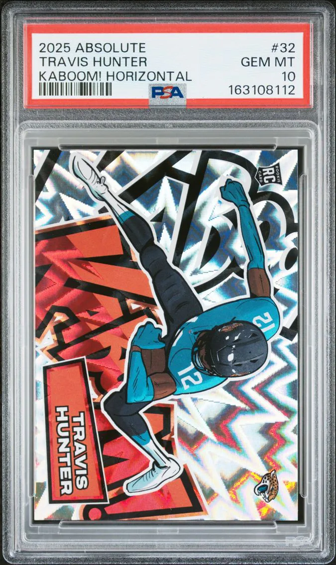 2025 #32 Travis Hunter PSA 10 Panini Absolute Kaboom! Horizontal