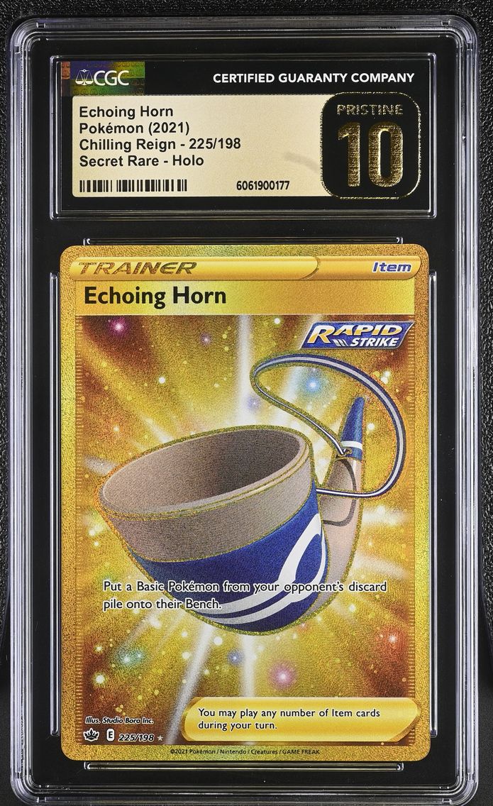 2021 #225 Echoing Horn CGC 10 Pristine Chilling Reign - English