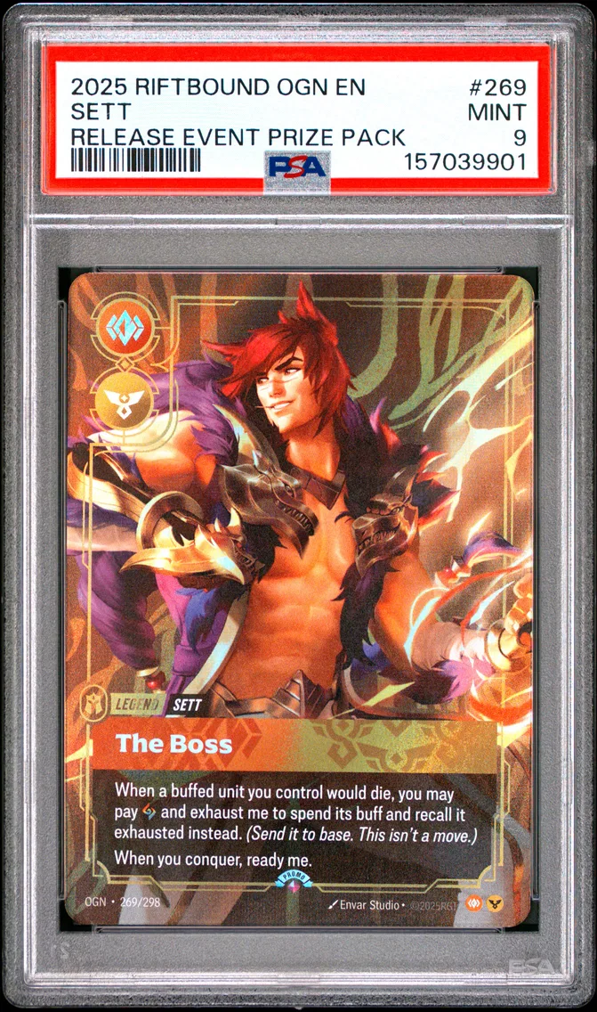2025 #269 Sett - the Boss PSA 9 Riftbound: League of Legends Ogn-Origins