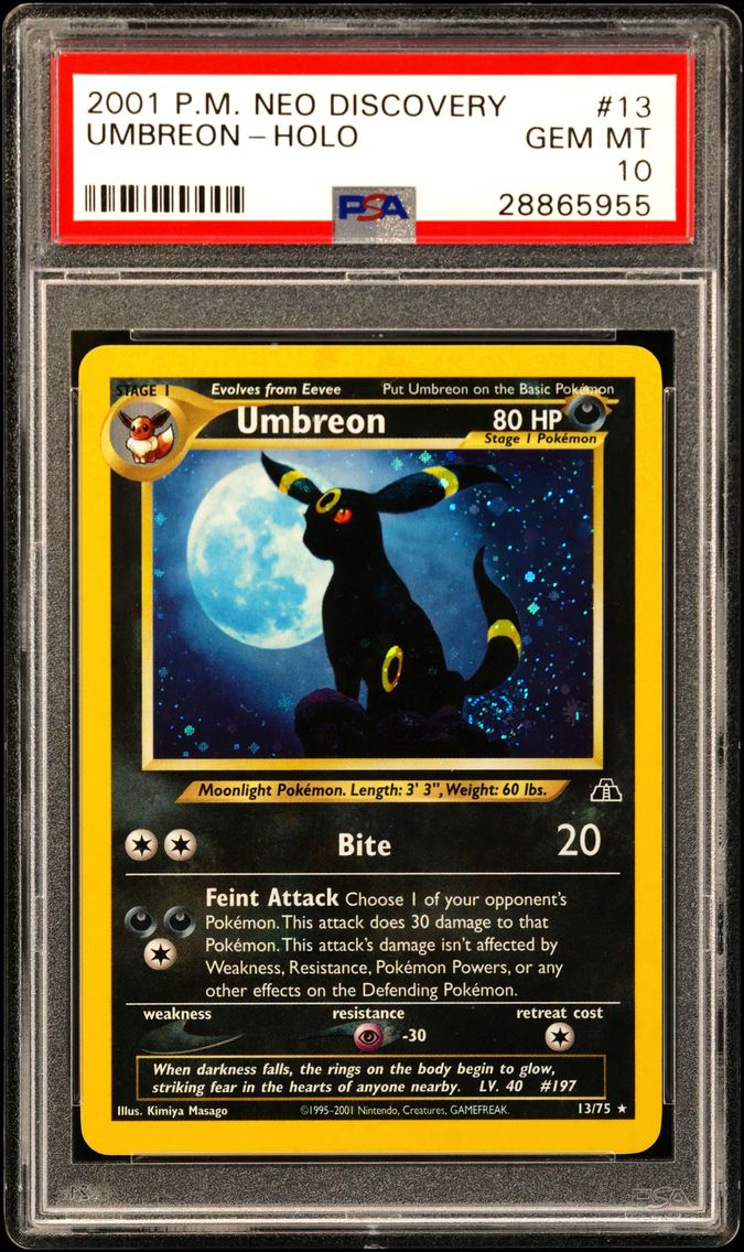 2001 #13 Umbreon-Holo PSA 10 Neo