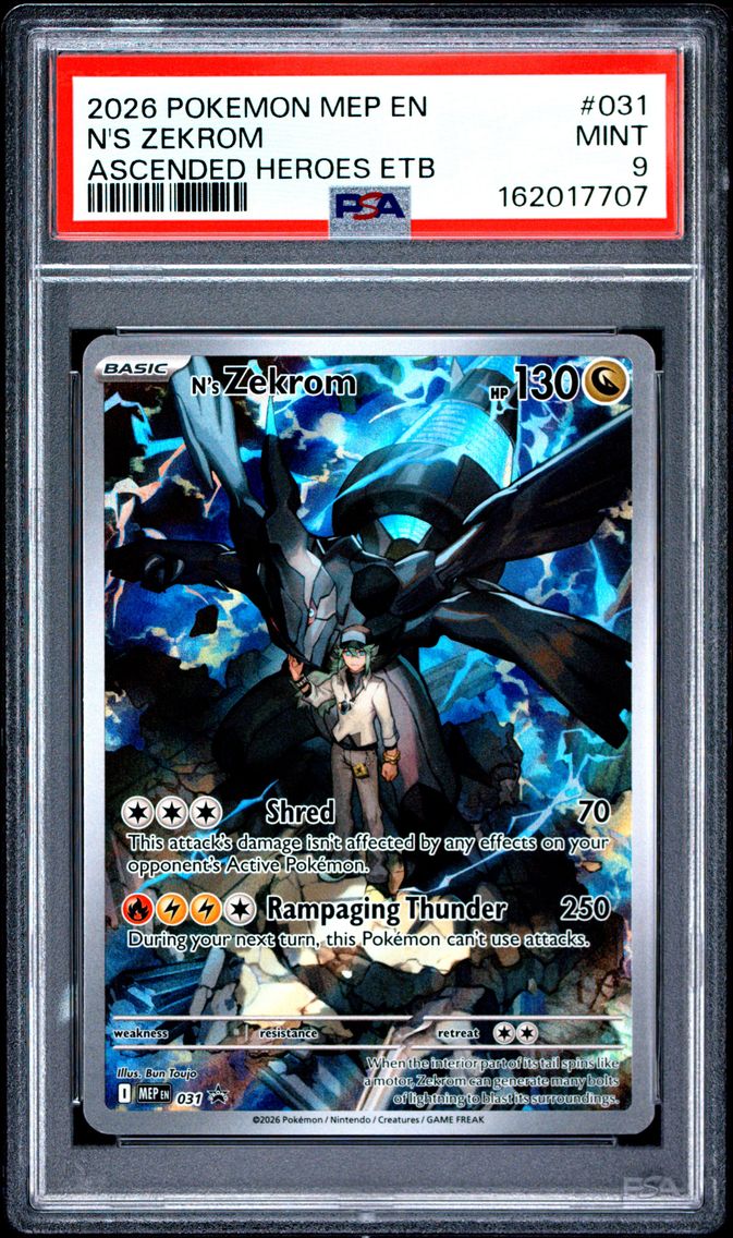 2026 #031 N's Zekrom PSA 9 Mep EN-Me Black Star Promo
